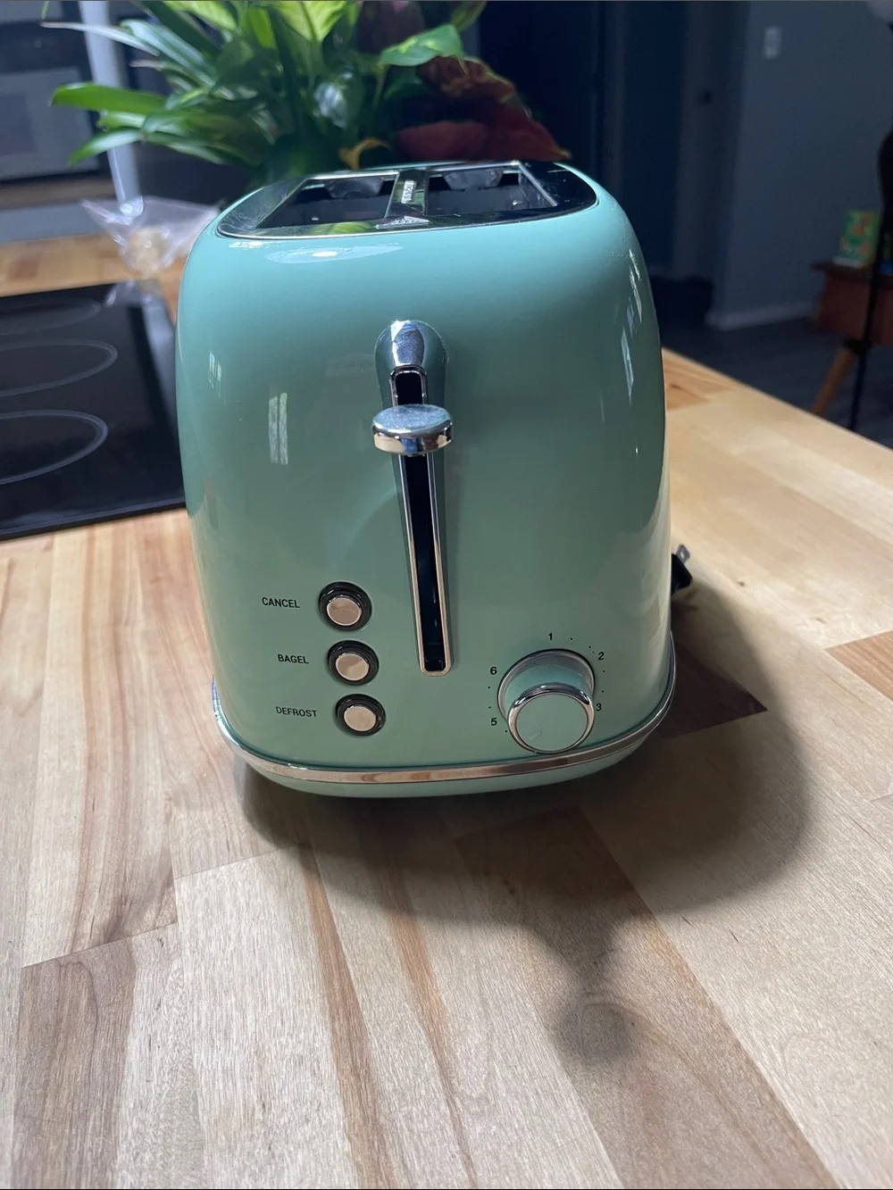 Mint Green 2-Slice Toaster — Retro-Style Countertop Toaster